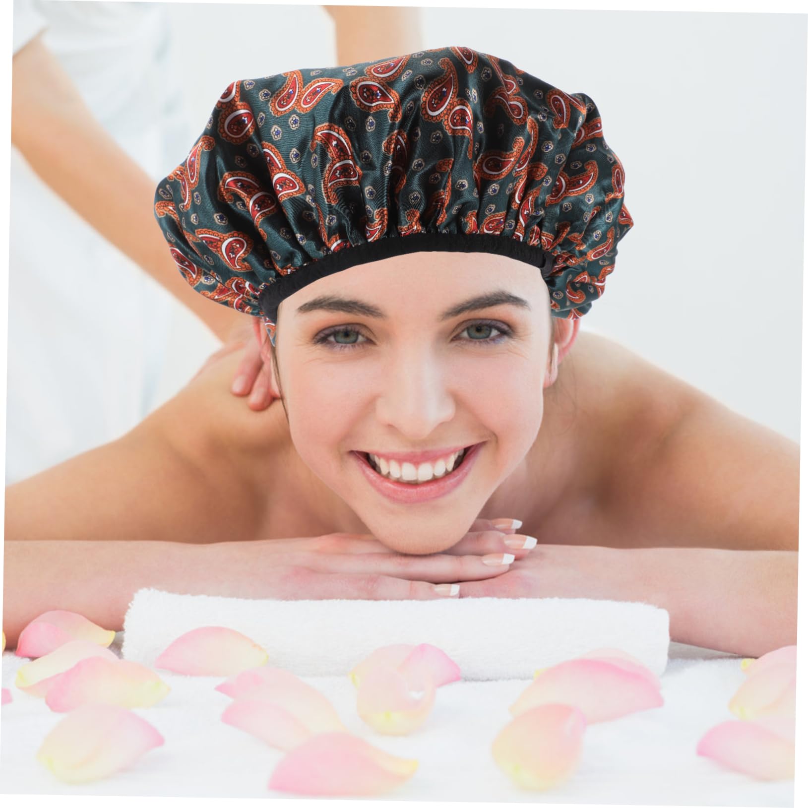 Healeved 3stücke Titel Wasserdichte Duschhaube Für Damen Tragbare Badekappe Mit Elastischem Design Zum Waschen Schlafen Und Friseurbesuch Schützt Das Haar Vor Feuchtigkeit Und Bruch