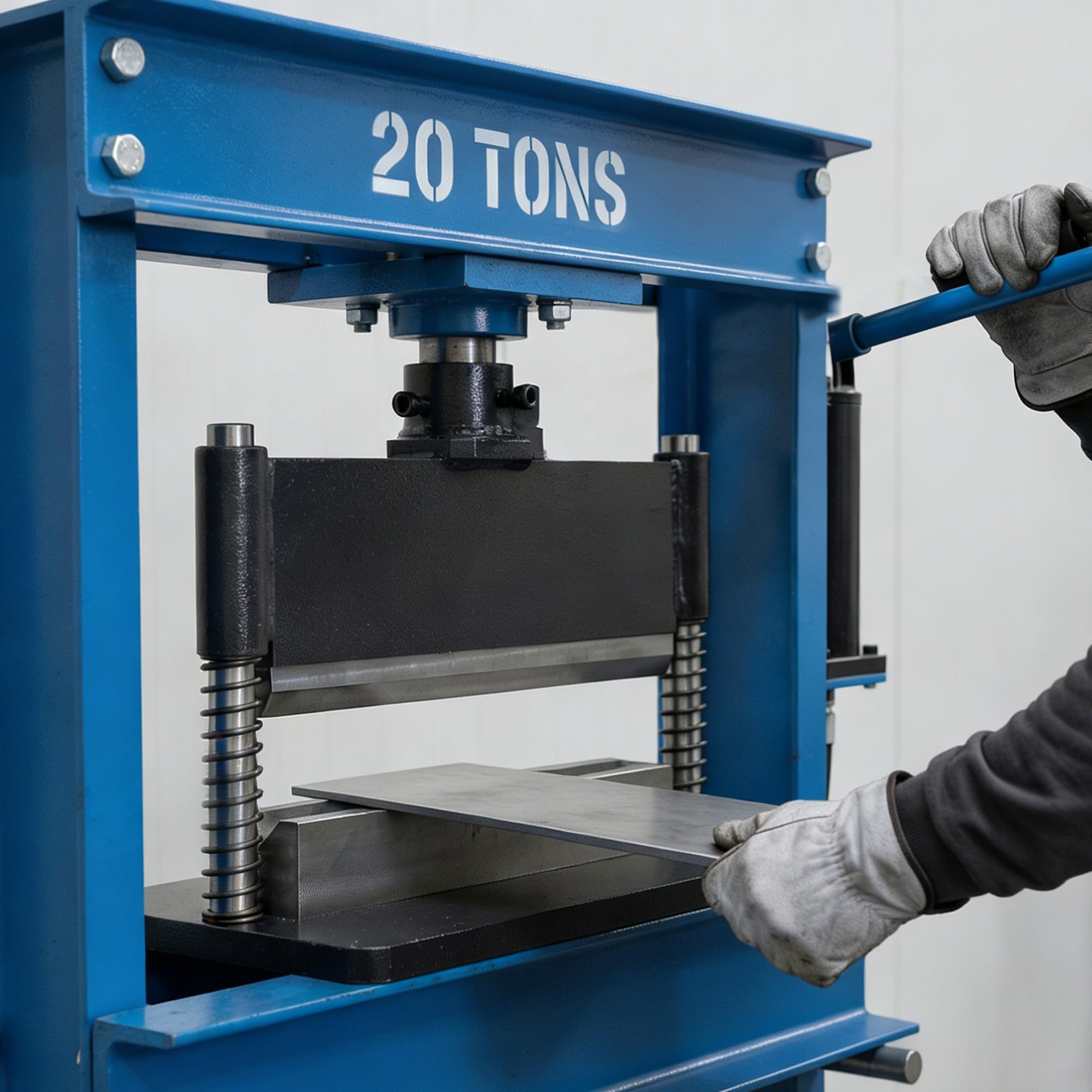 lesolar 30,5 cm Abkantpressenaufsatz, robustes Metallbiegewerkzeug, hydraulischer Pressaufsatz, hydraulische Boden-Werkstattpresse, Doppelfeder-Design, funktioniert mit Standard-Hydraulikpresse mit 12