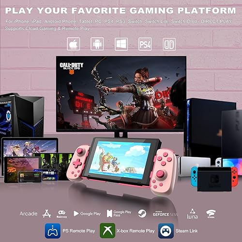 Miniatura 2 de arVin Wireless Gaming Controller for iPhone, iPad, Android, Samsung Galaxy, Tablet, Switch, PS4, PC Gamepad with Hall Effect JoystickTurbo6-Axis