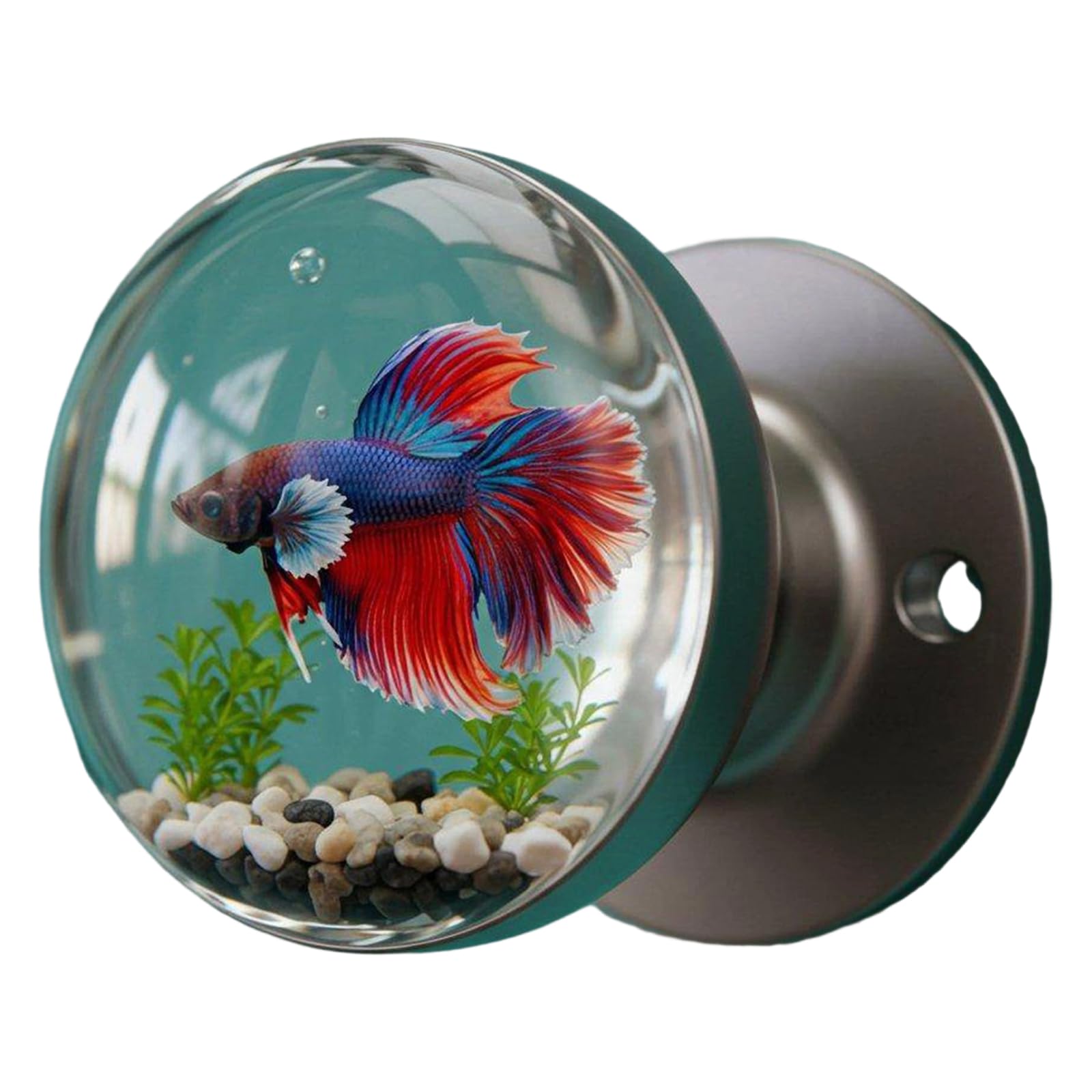 Zwwaazhf Red And Blue Fish Unique Florals Door Knob Crystals Accent Retro Styles Bedroom Decoration Artistics Hardware For Modern Home Designs Retro Door Knob