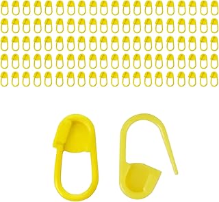 100 ganchos de ganchillo, marcadores de puntada, marcadores de punto de bloqueo para tejer, manualidades, ganchillo de bricolaje, color amarillo