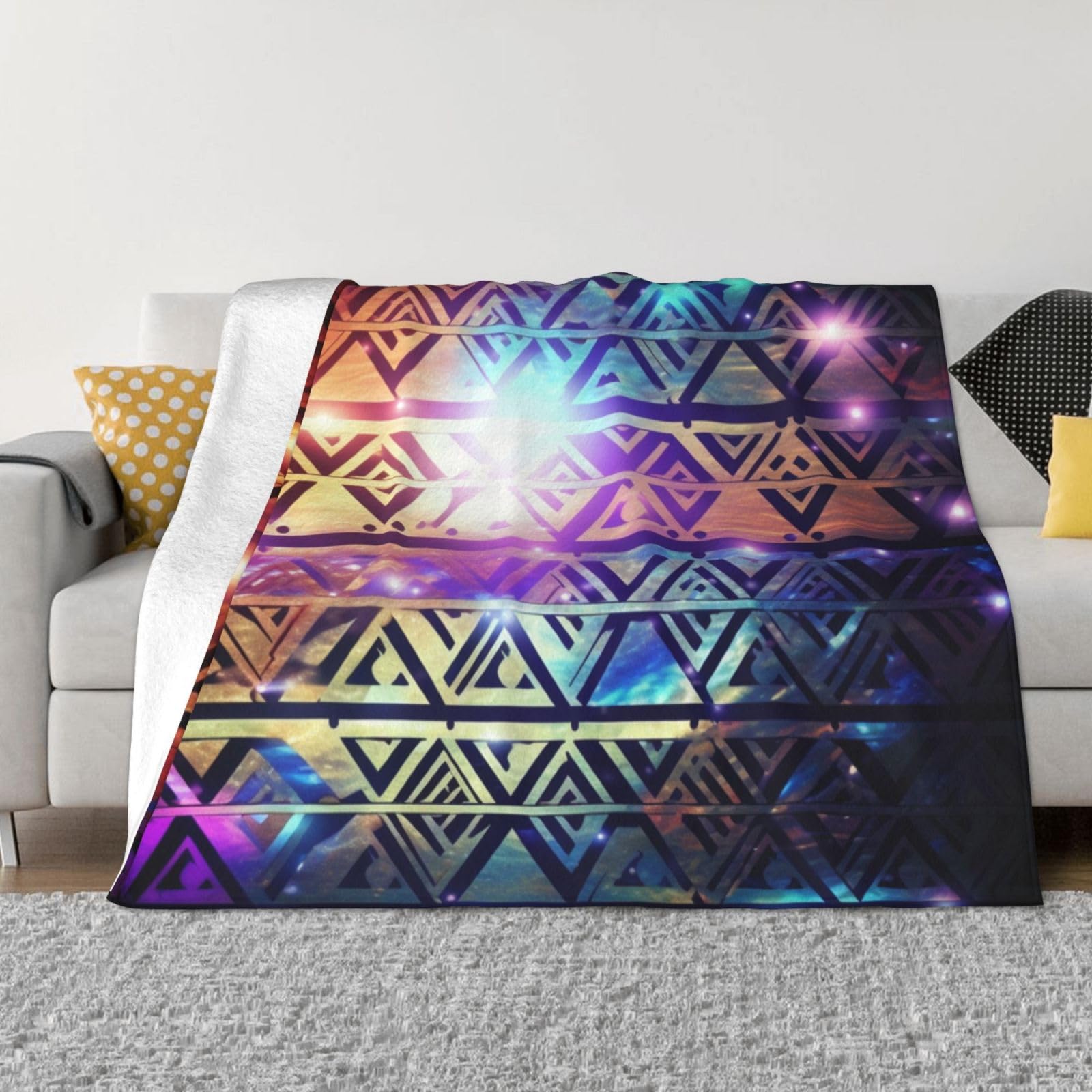 Couverture polaire douce contre le froid nocturne plaid flanelle léger pour lit et canapé