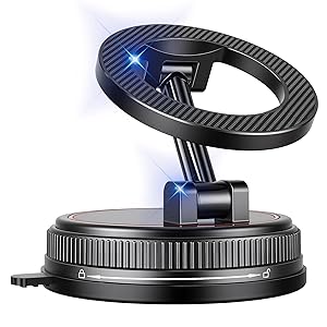 NotiXas Magnetic-Car-Phone-Holder for Magsafe, 360 Adjustable Car Phone-Holder-Mount with Suction-Cup, Phone Holders for Your Car for iPhone, Android, Smartphones and Gift