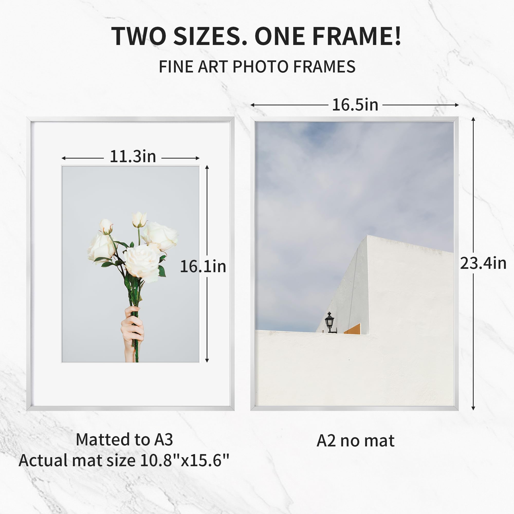 Amazon.com - Fun Memories A2 Picture Frame Silver, High End Metal