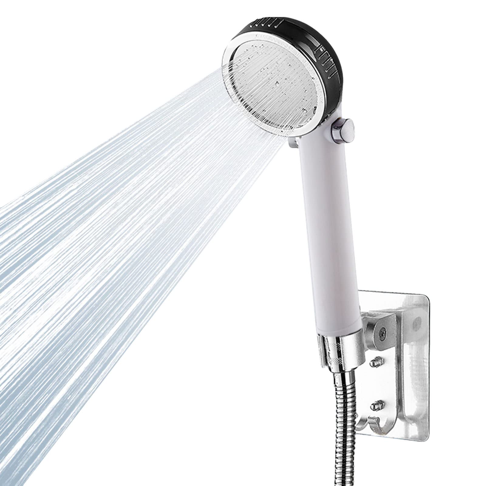 Alcachofa de Ducha y Soporte Ajustable, Ducha de Mano de Alta presión con Filtro, Duchas de Mano universales