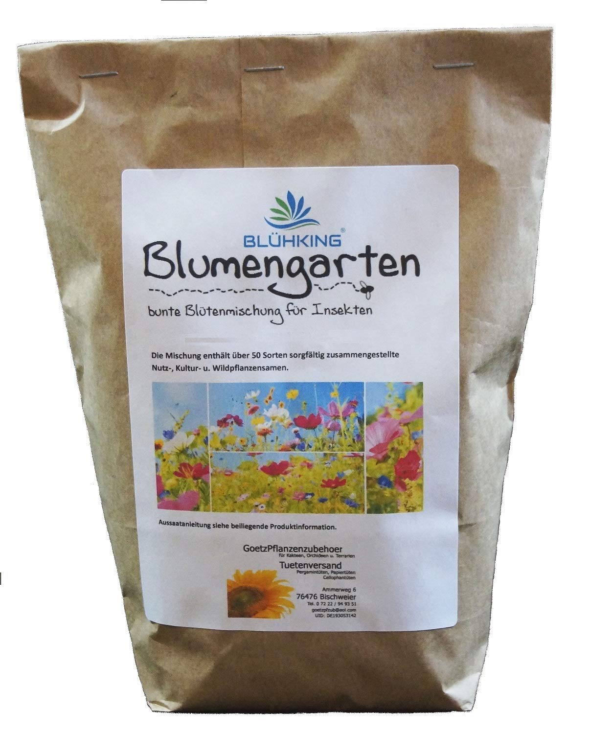 5kg Bienenweide Blumengarten Blumenmischung Blumenwiese für ca. 5000m² | Blumenmischung, Blumenwiese, für bis zu 5000m²