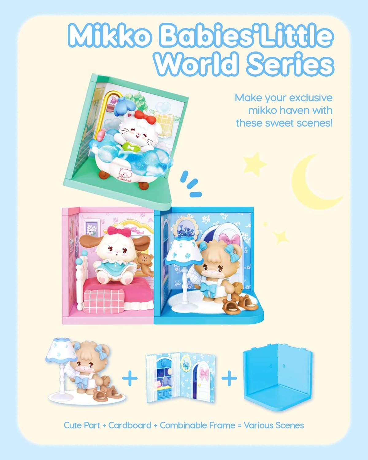 ROBOTIME Babies’ Little World Blind Box 1PC Surprise Kawaii Doll Action Figure Collectible Cute Desk Decor Random Art Toys Creative Gifts