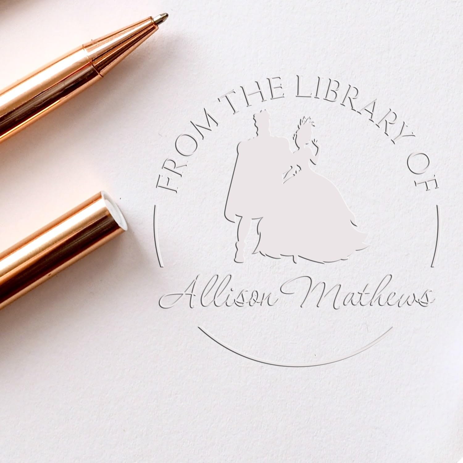 Princess Personalized Library Book Embossing Stamp | Custom Book Identity Seal for Children's Books | Customizable Library Ownership Embosser | 1-5/8