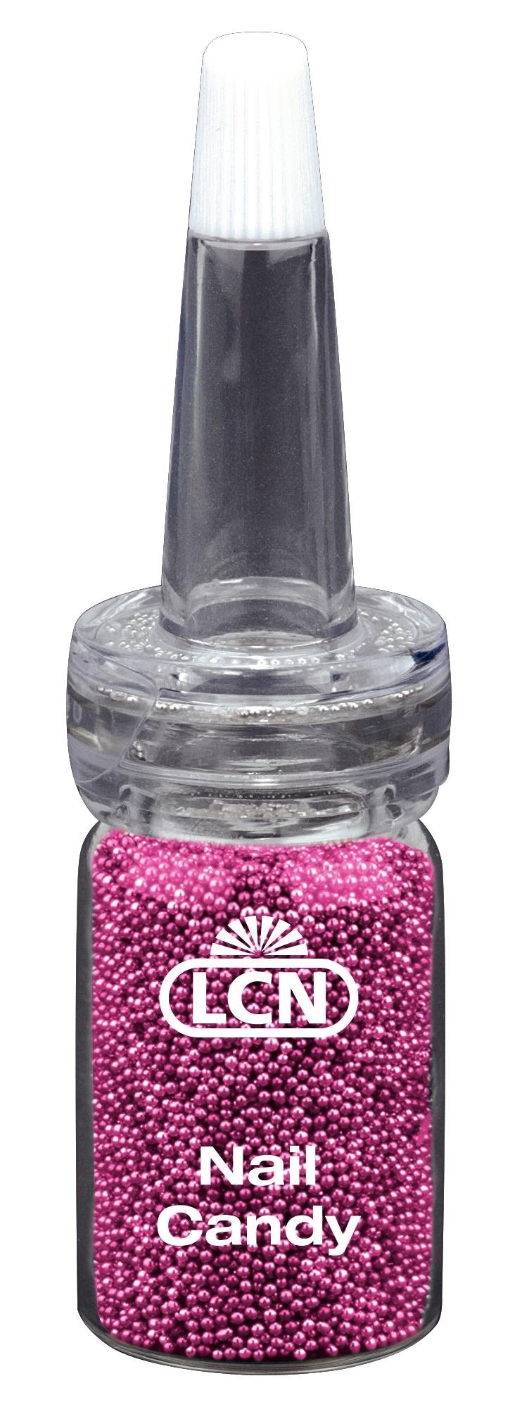 LCN Nail Candy Pink 4 Micro Beads For Nail Designs 5ml
