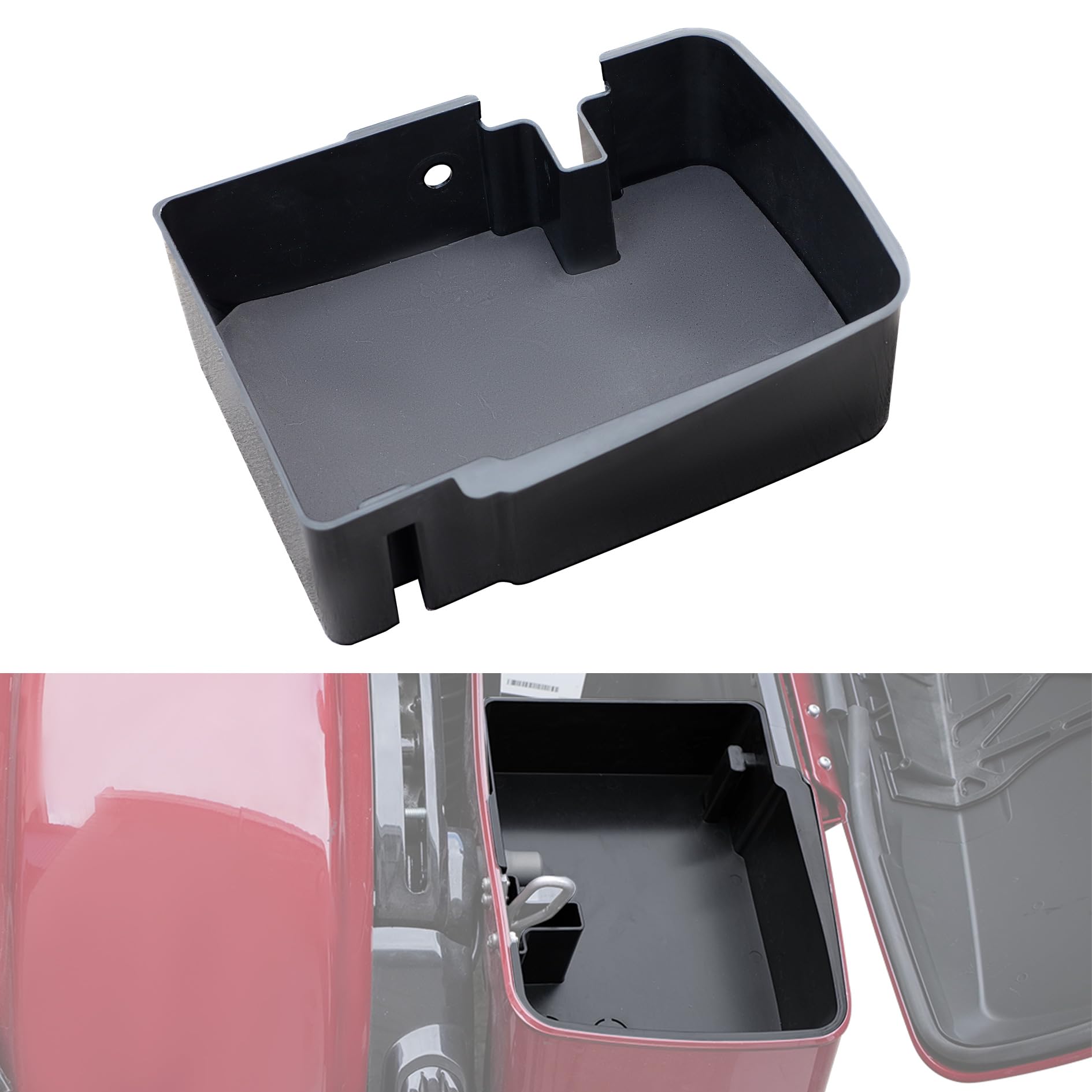Photo 1 of LUXEMOTO Black Saddlebag Organizer Tray for Harley Touring 2014-2023 (Right)