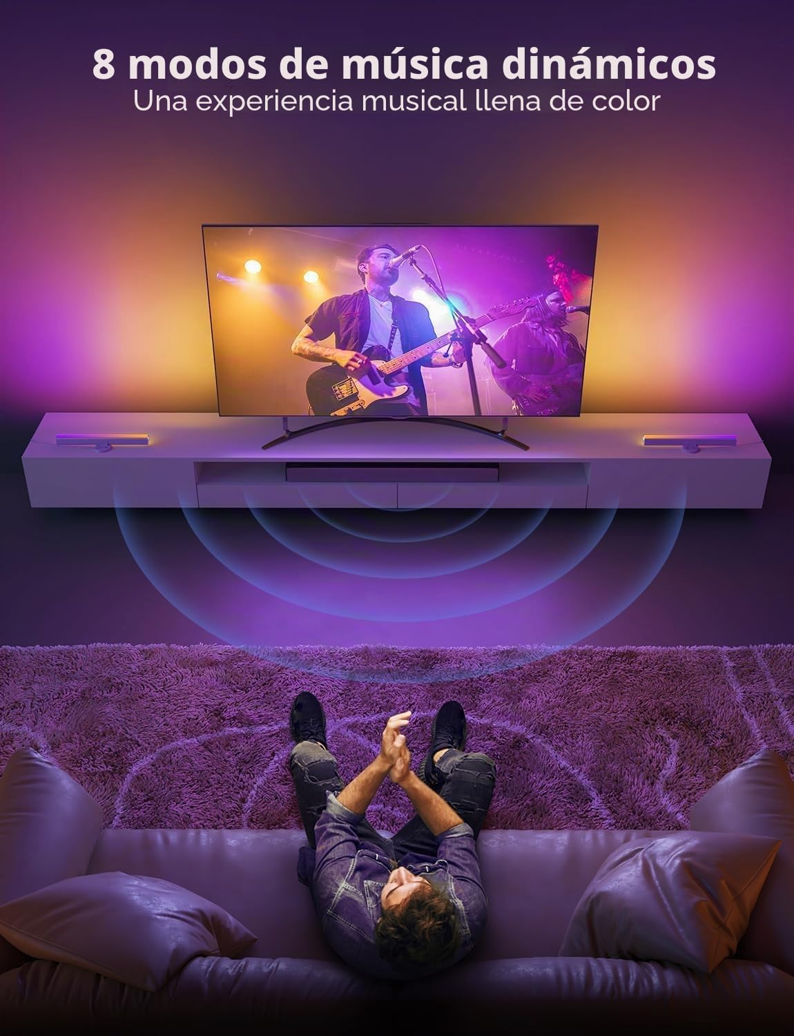 Govee RGBIC - Barras de luz LED para TV de 45 a 70 pulgadas (2 perlas)
