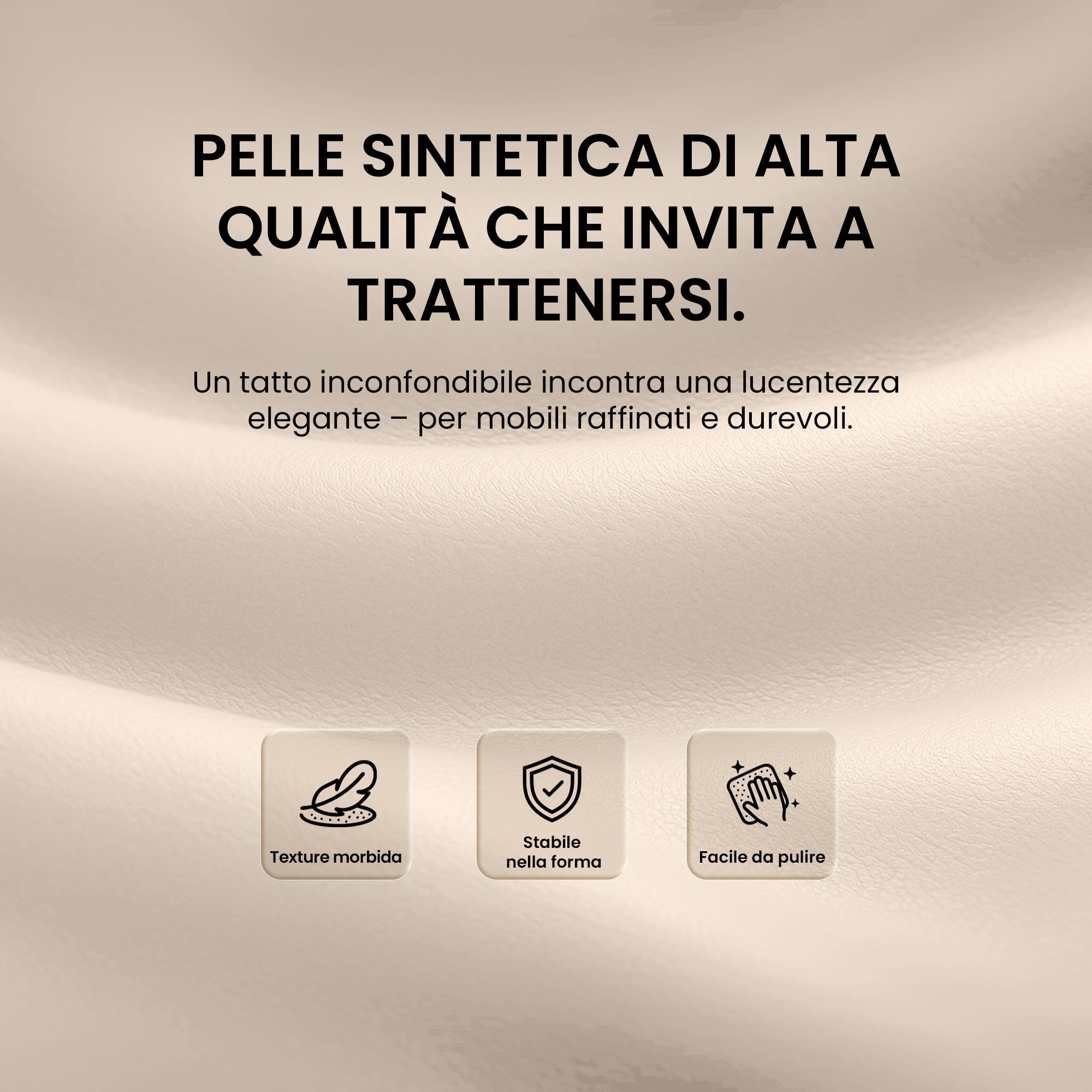 CLP Set di 2 sedie da pranzo ergonomiche Hobart, a sbalzo con braccioli imbottiti, struttura in metallo robusta, sedie da conferenza moderne, Colore:crema, Materiale:Ecopelle