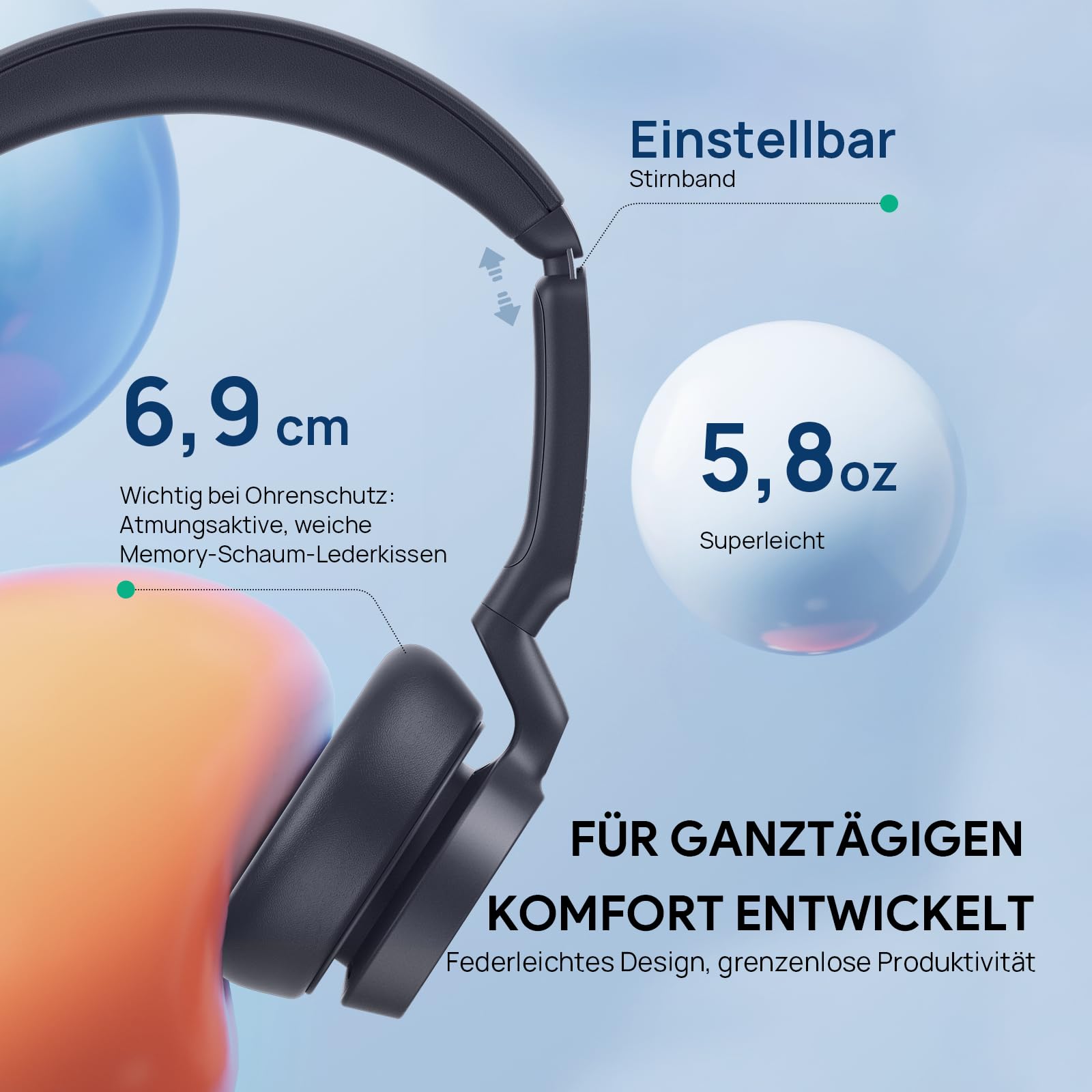 Yealink UH46 - Auriculares estéreo USB con micrófono, auriculares con cable de escritorio con reducción de ruido, auriculares USB-C/A para PC, oficina, centro de llamadas, equipos certificados