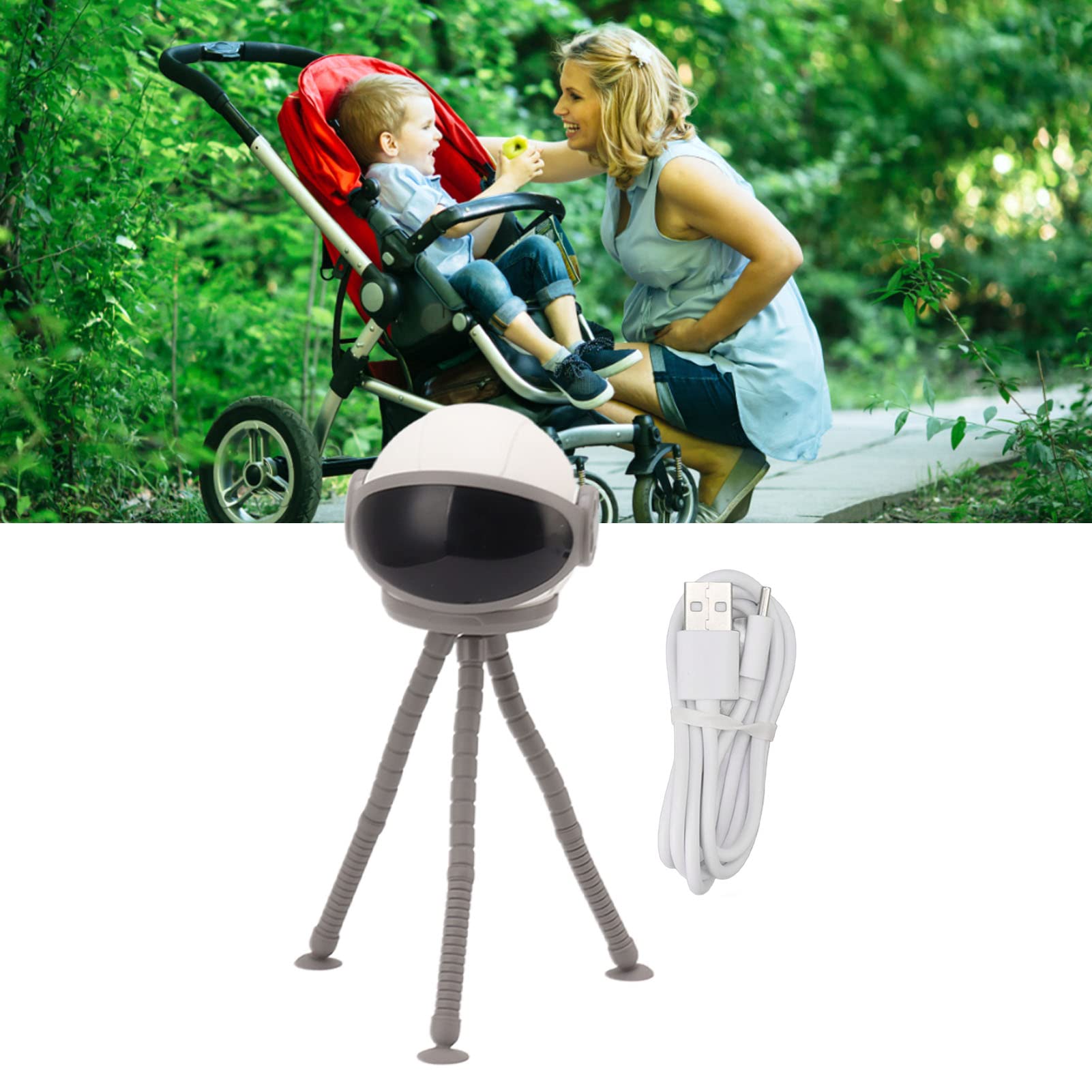 Ventilatore per Passeggino, Design Portatile Ricaricabile