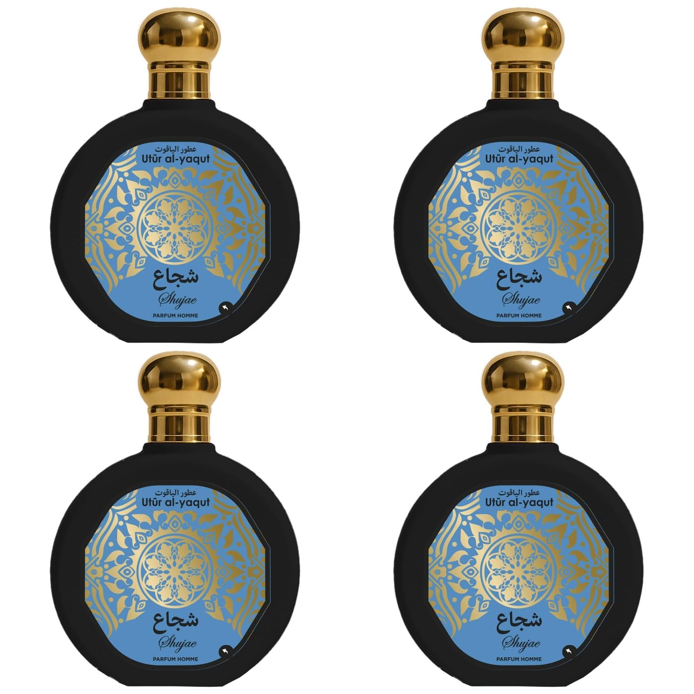 Utur Al-Yaqut SHUJAE - Profumo da uomo, EDP, 100 ml, confezione da 4 pezzi