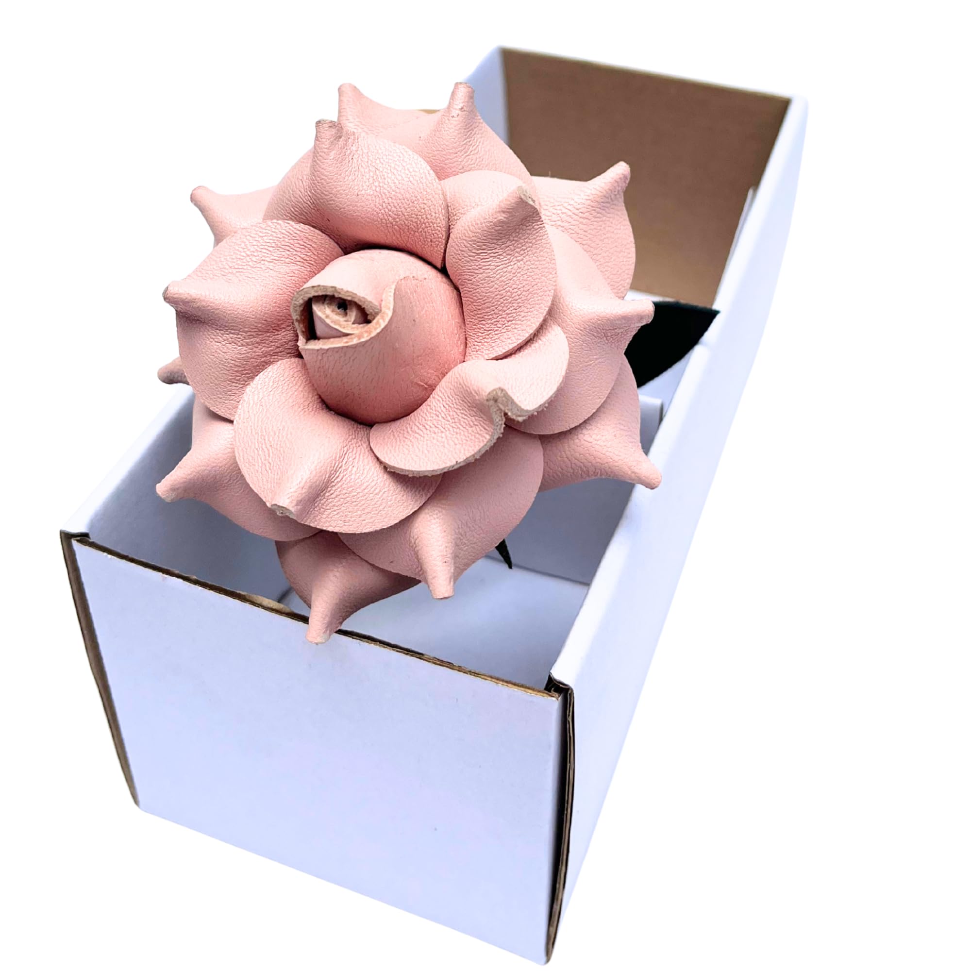 Camellia Bees Leder-Rose Geschenk für sie/Ihn zum Valentinstag, Muttertag, Hochzeitstag (Pink)