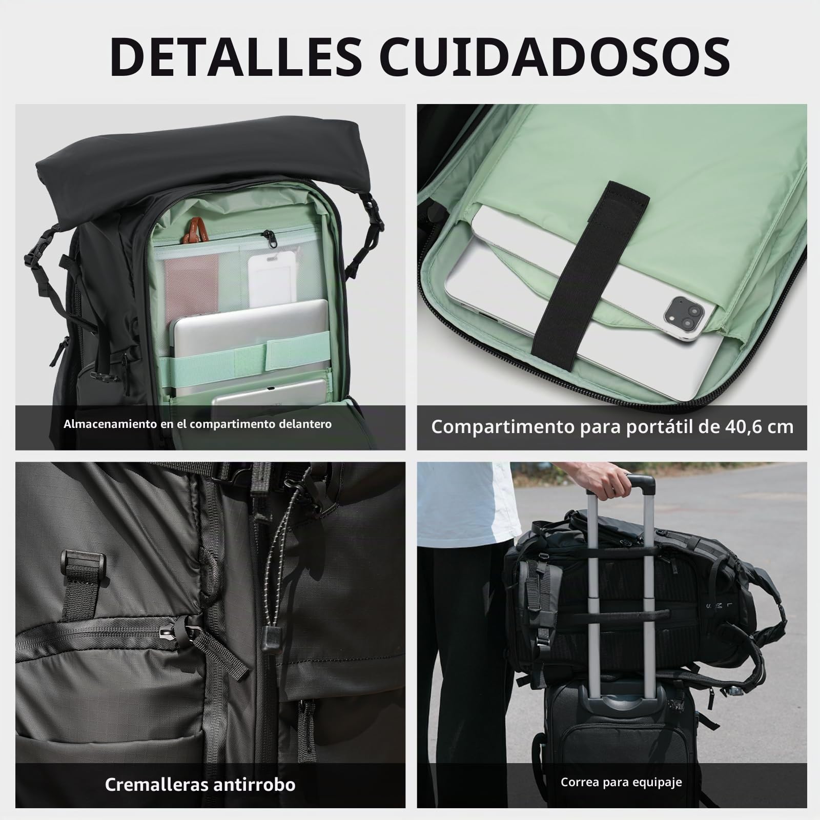 TARION Mochila Fotografía Expandible Senderismo - 35L Mochila Cámara Urbana Impermeable - Espacio Drone Trípode Portátil 16 Pulgadas DSLR SLR XProber