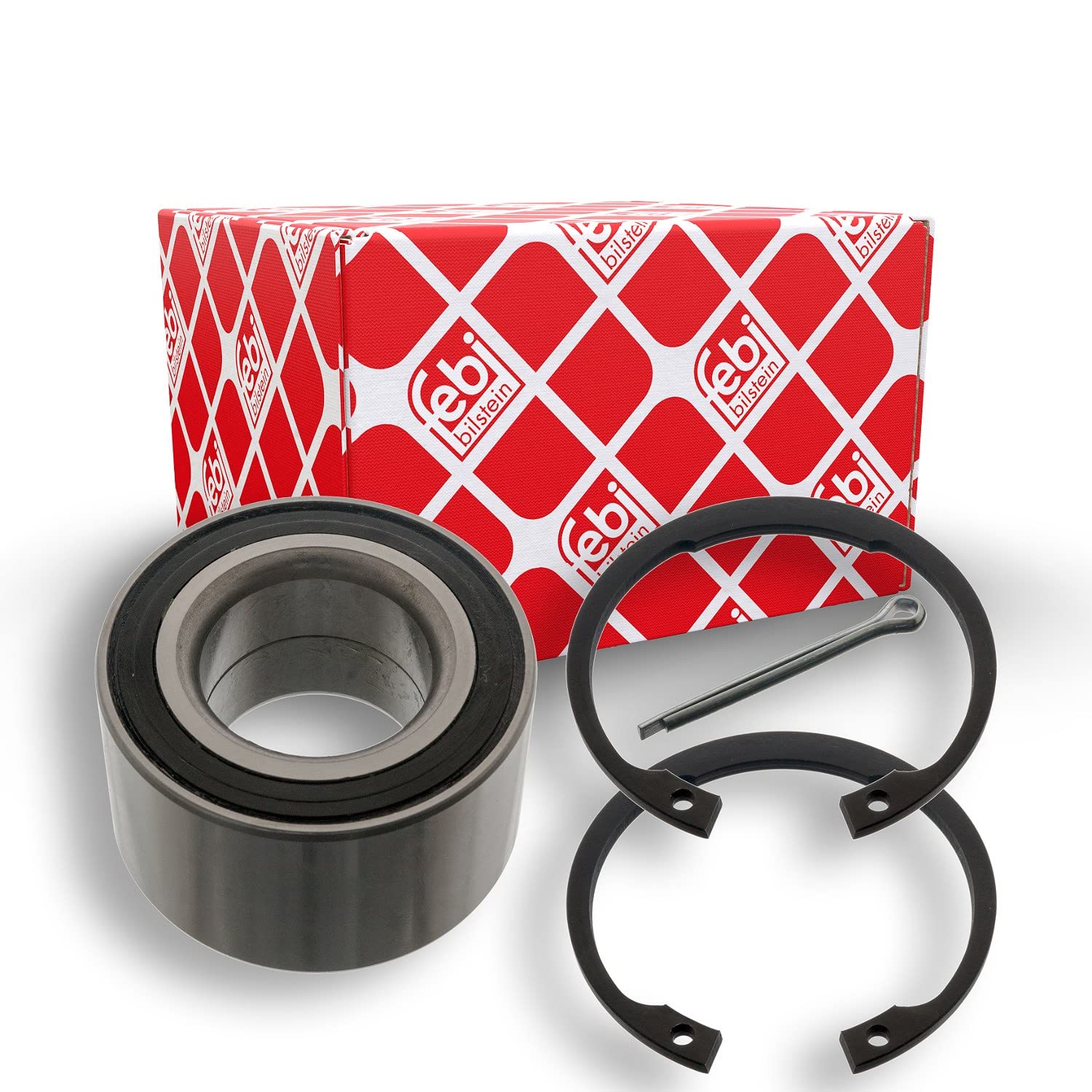 febi bilstein 03096 Radlagersatz mit Sicherungsringen und Splint, 1 Stück