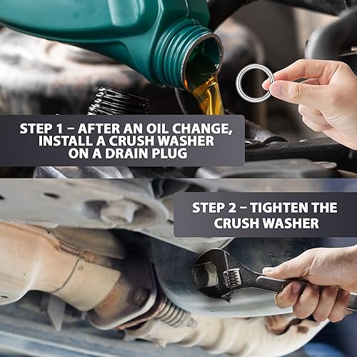 Miniatura 9 de 15 piezas de arandelas de sello de junta de aplastamiento de tapón de drenaje de aceite y líquido de transmisión - 16 mm de reemplazo para Subaru PN