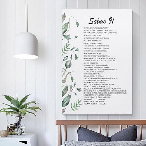 Miniatura 5 de Salmo 91, Póster Con Versículo Bíblico Español Salmo 91, Verso De La Biblia, Lienzo Para Pintura, Pó Pó Pó Pintura Decorativa Lienzo Póster De Pared