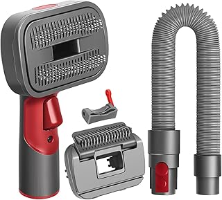 2 en 1 Cepillo Aspirador para Perro Compatible con Dyson Gen5 V15 V12 V11 V8 V7, Ideal para Eliminar Pelos Sueltos, Caspa, Subpelo y Enredos