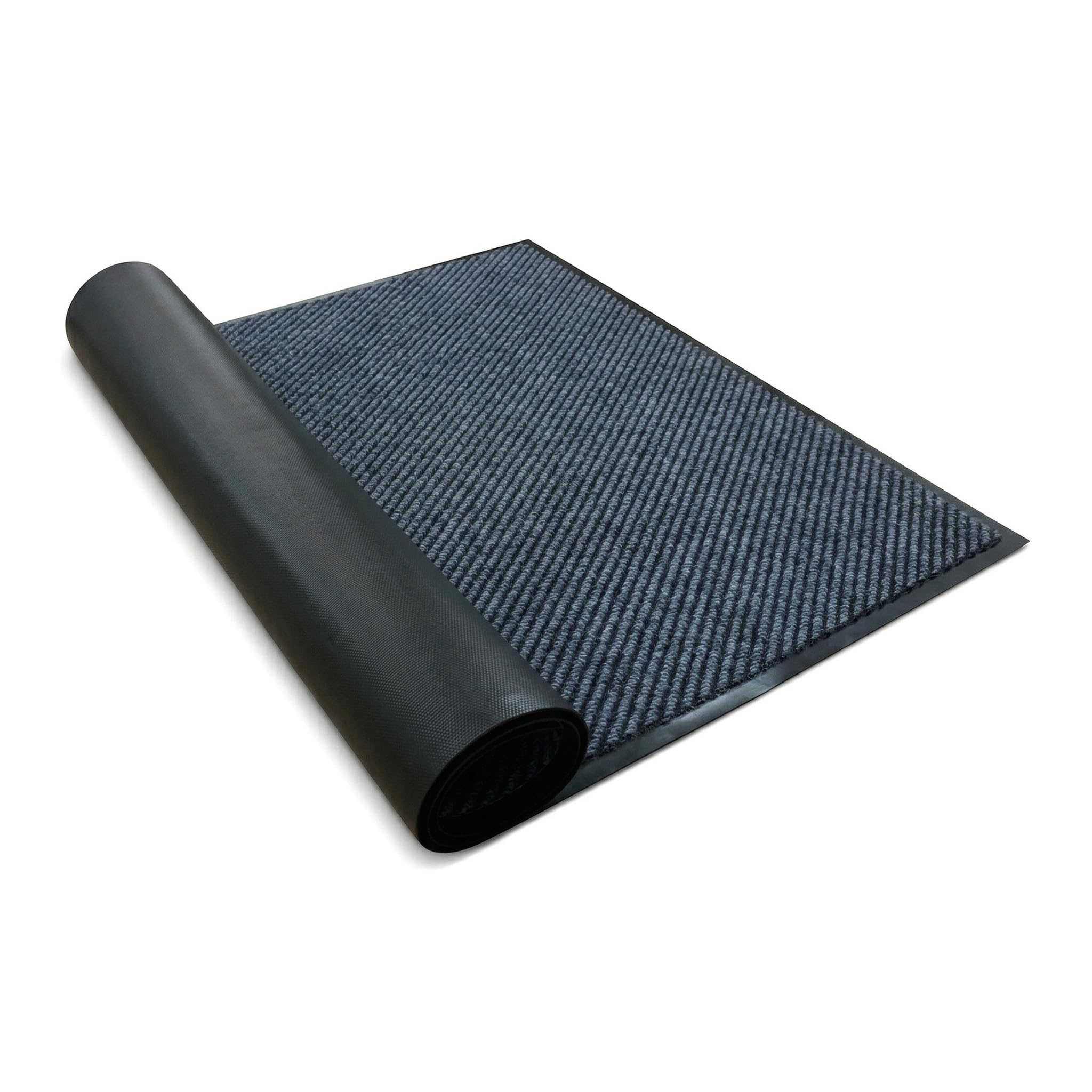 Heavy Duty Doormat for High Traffic Entryways Rug All Weather Door Floor Mat with Ultra Grip PVC Backing Non Slip Welcome Mat for Patio,Entry,Indoor Outdoor (Cold Gray, 24x72inch)