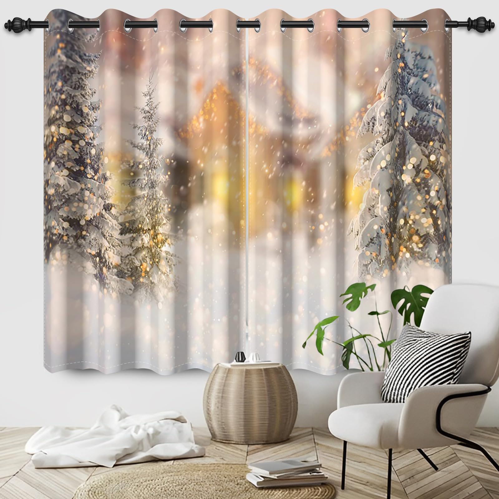 Flocon De Neige Rideaux Thermiques Isolants Anti Froid Et Chaleur