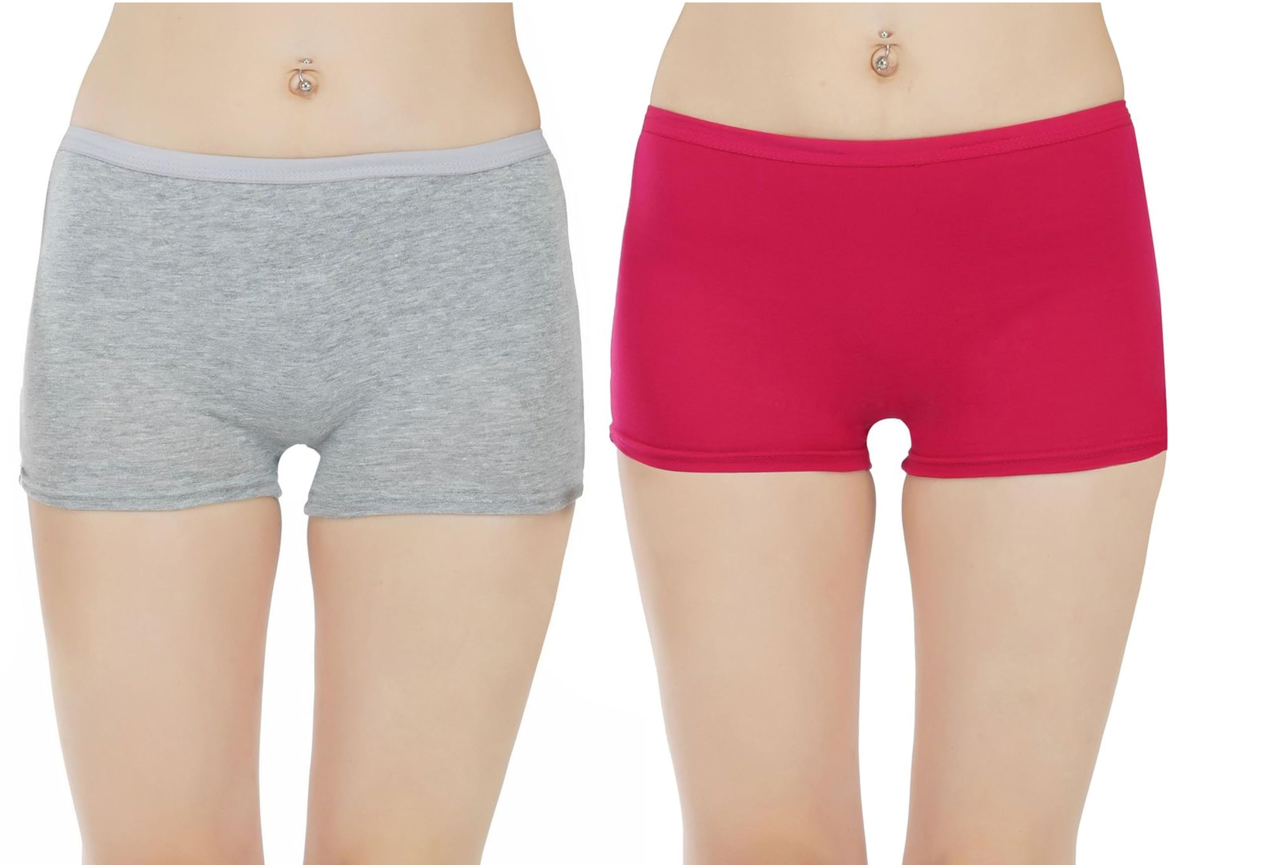 Pack of 2 Pure Cotton Seamless Plain Solid Boyshort Panties for Women Underwear Briefs Low-Waist Boyshorts Stylish Undergarments | Boy Shorts for Girls-image-45