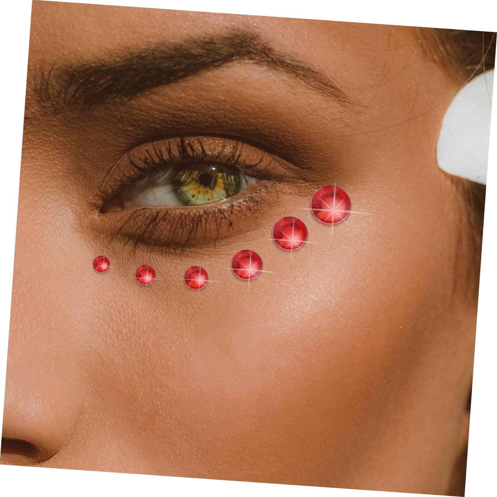 WOFASHPURET 5Sheets Face Rhinestones Stickers Facial Decors for Festivals Parties Makeup Self Adhesive Gems for Eye Body Decoration for Cosplay