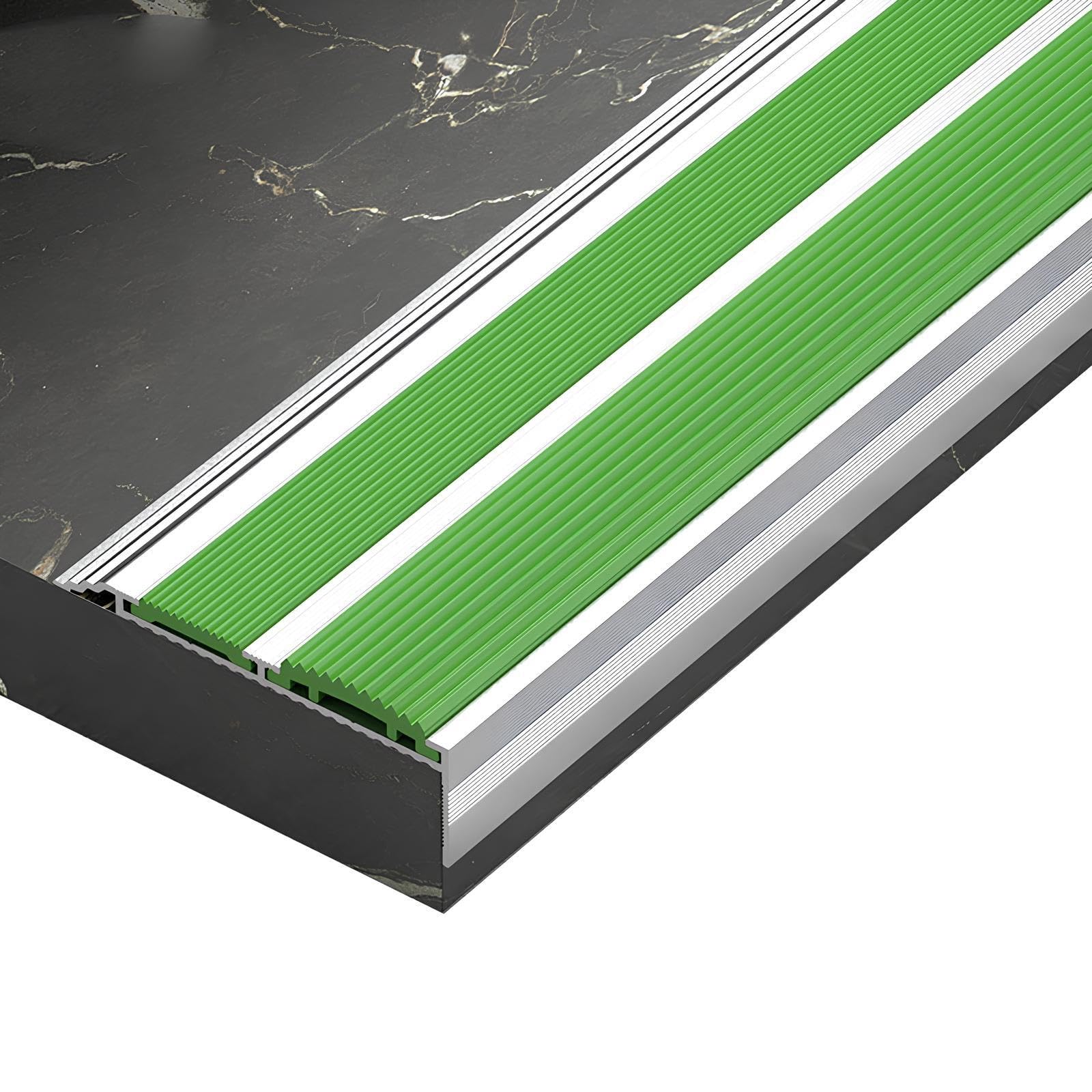 Perfil De Borde De Escalera Antideslizante En Aluminio Con Inserción