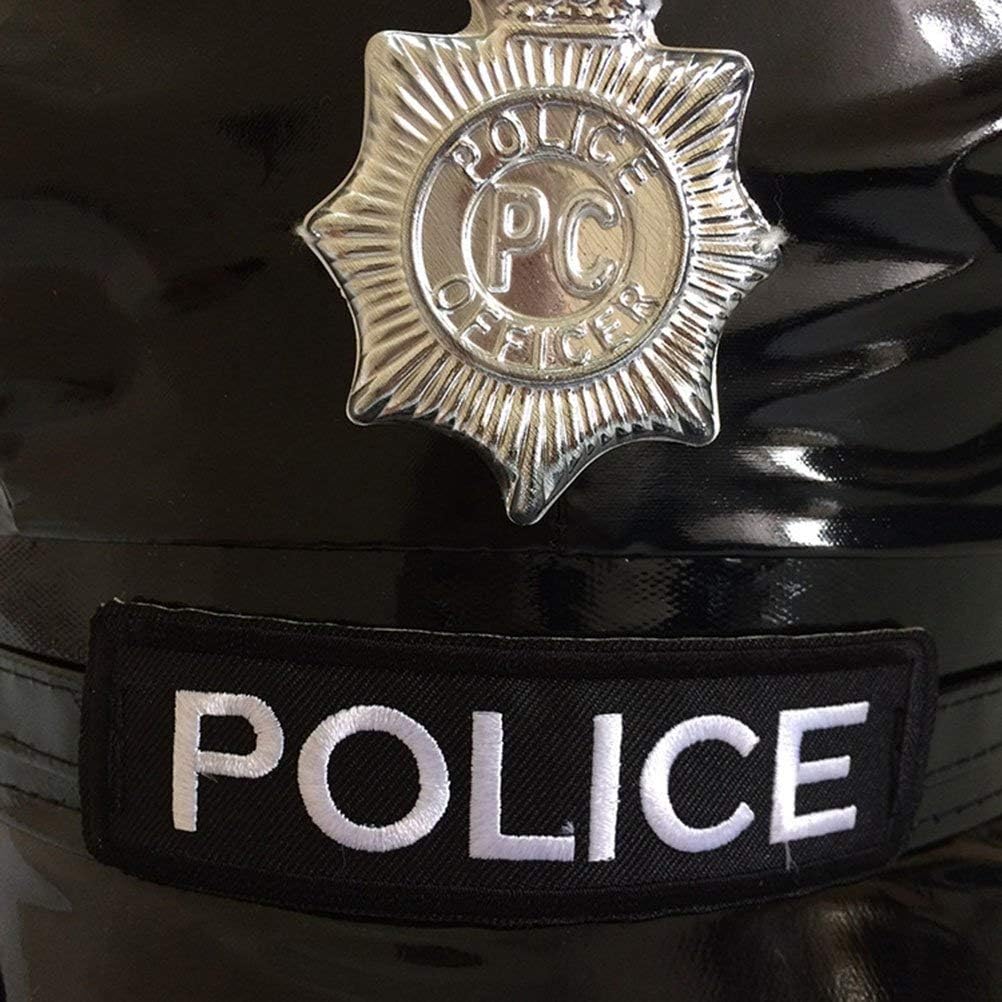 Police Hat Officer Cap Party Hat Fancy Dress Accessory - Black