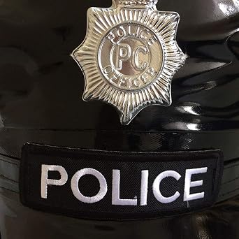 Police Hat Officer Cap Party Hat Fancy Dress Accessory - Black