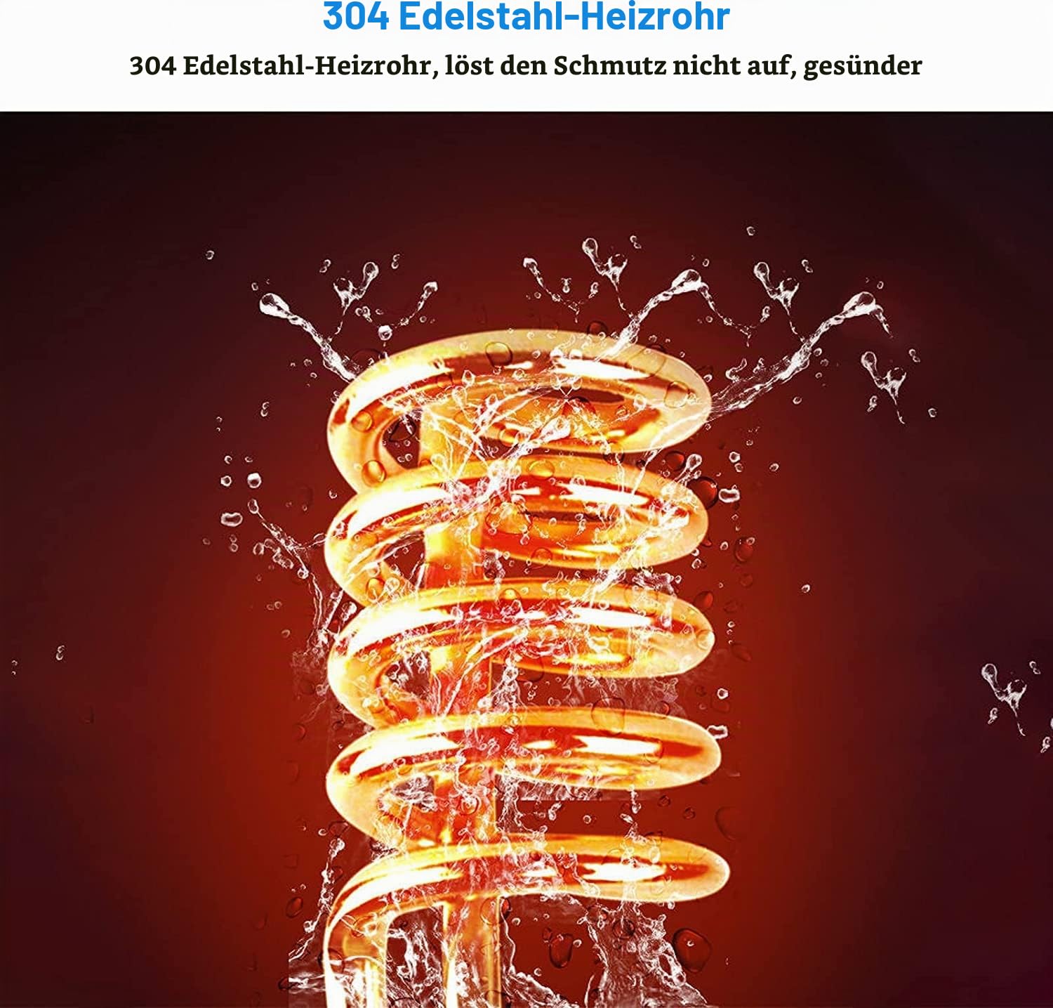 Elektrischer Durchlauferhitzer Warmwasserhahn, 360° Drehbarer Durchlauferhitzer Wasserhahn mit LED Temperaturanzeige, 3000W Bad Küche Wasser Schnell Erhitzen Wasserhahn