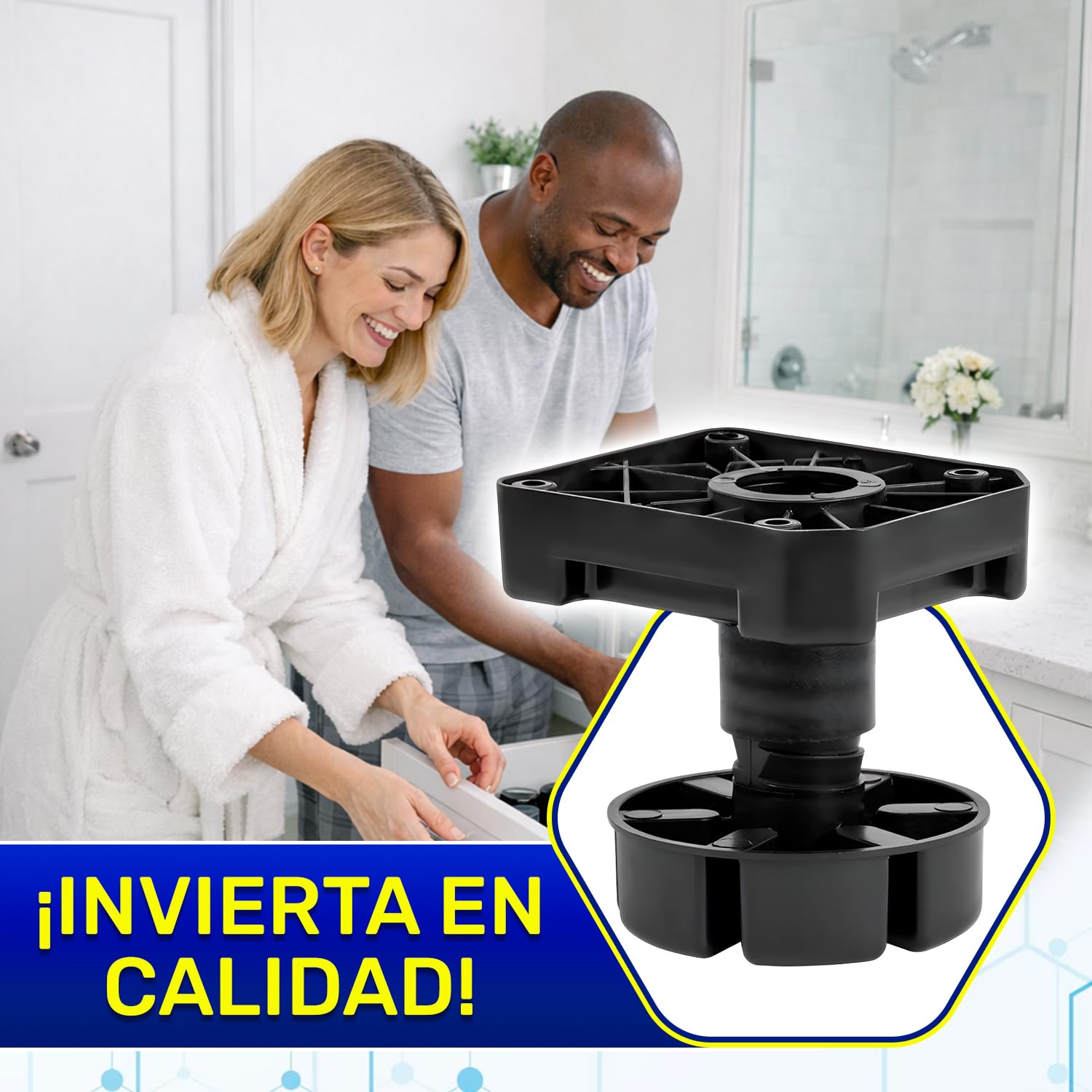 40x Patas para Muebles Regulables 85-125 mm Plataforma Montaje 92x80 mm