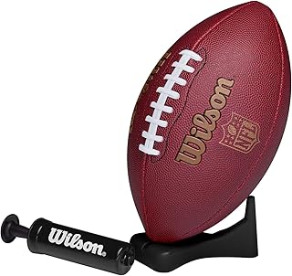 Wilson NFL Ignition - Balón de fútbol americano con bomba y camiseta, tamaño junior