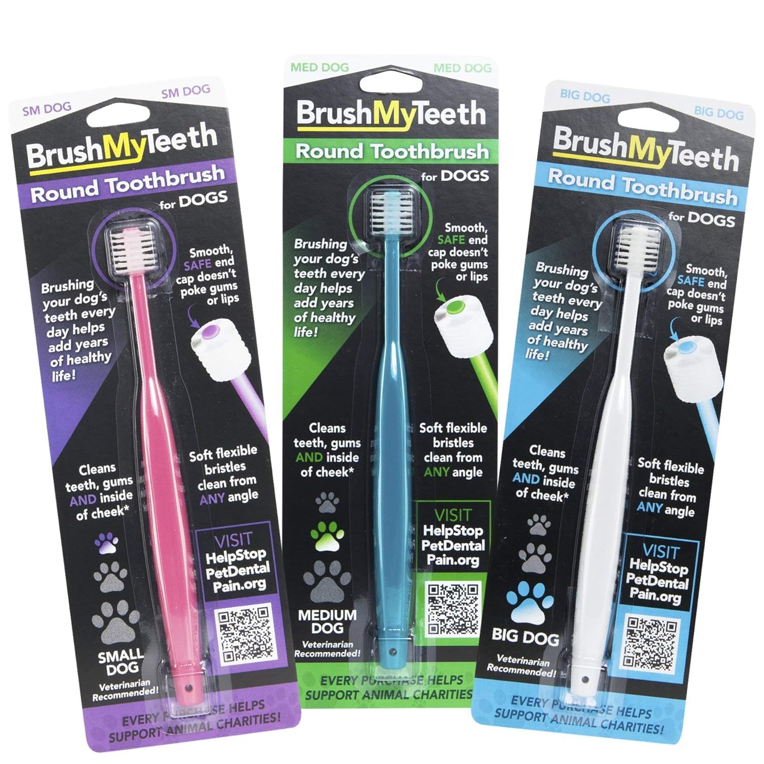 Brush My Dientes Cepillo de Dientes Redondo para Perros