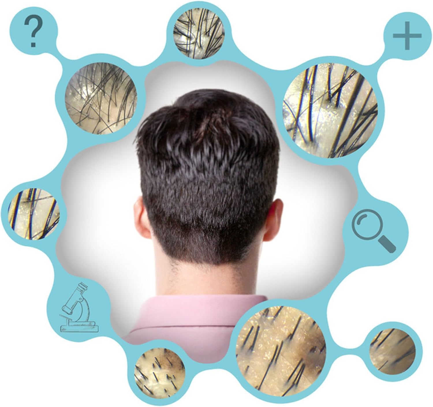 Multipurpose 30X Microscope LED Lighted Magnifier with Lens and Clip Attachments Kids Education Toy LED Lens