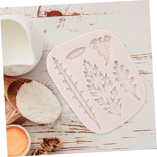 Miniatura 6 de EXCEART Moldes de fondant de hojas, 2 piezas, moldes de decoración de cupcakes, moldes de fondant de Navidad, moldes de chocolate para gelatinas,