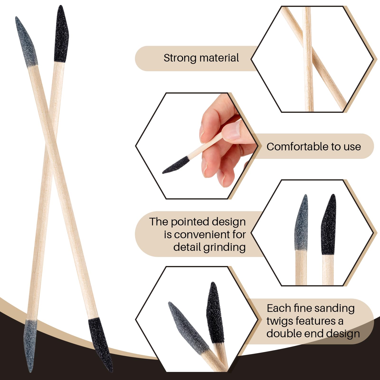Sanding Sticks - 150 Pcs 120/280 Grit -3
