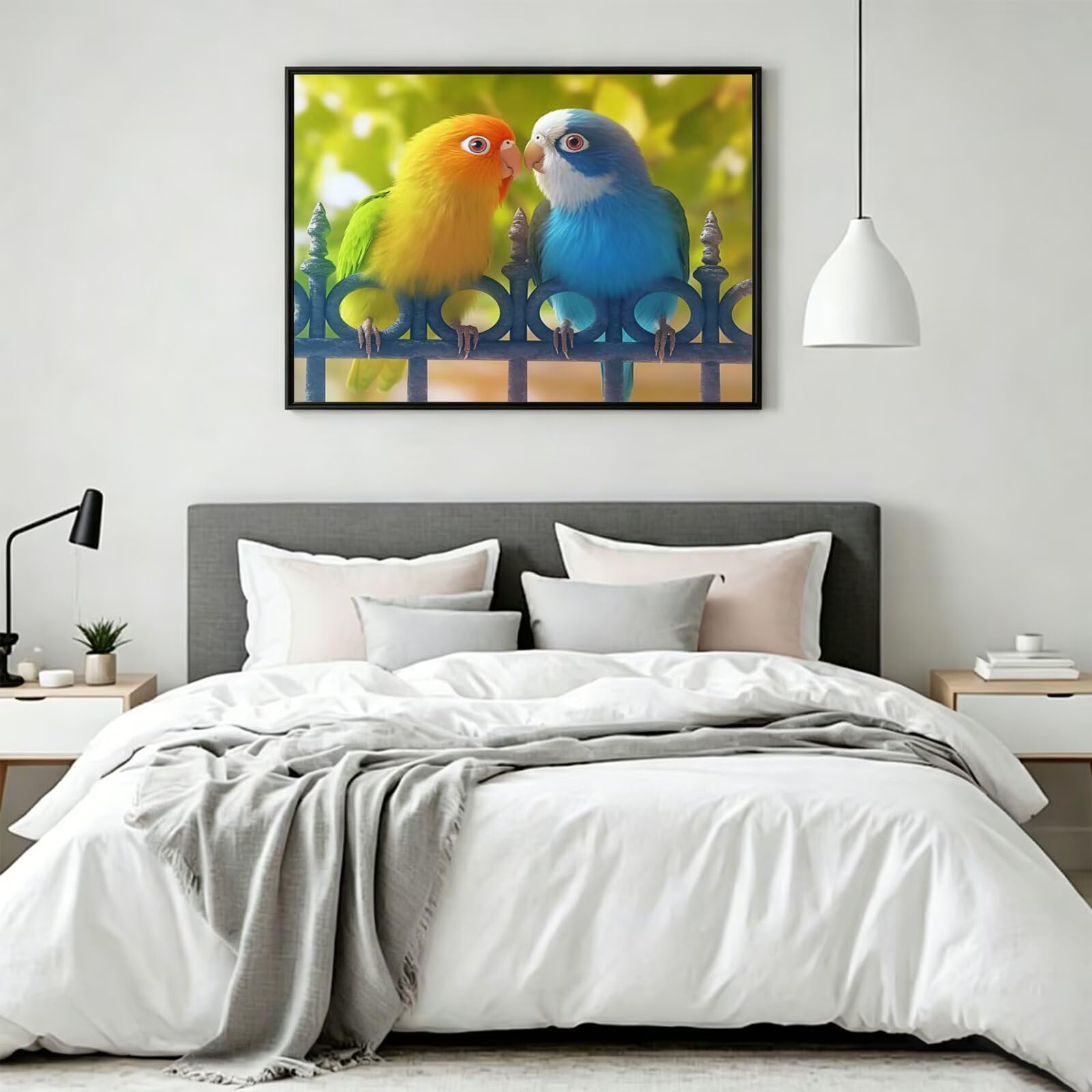 Pintar por Numeros loro Pinturas Acrilicas pájaro Pintura por Numeros Adultos DIY Lienzos para Pintar, Pintura Acrilica Manualidades, Decoración para Hogar, Regalos Cumpleaños, 70x90cm Sin Marco q-924