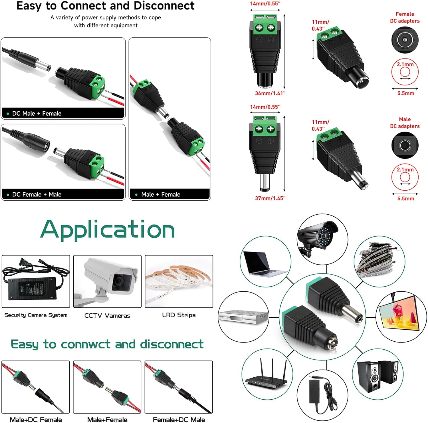 12V 3000mAh Rechargeable Li-ion Battery,Bare Leads Wire Replacement Battery Pack with Charger Compatible with 12 Volt Devices RC Car, Boat, Robot, DIY, LED Light Strip, CCTV - Image 5