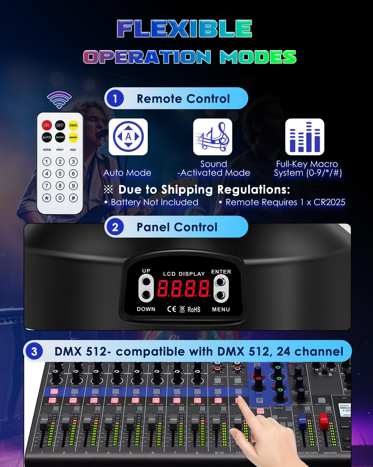 Tête mobile pour DJ 150W RGBW 6 bras faisceau & LED œil d’abeille