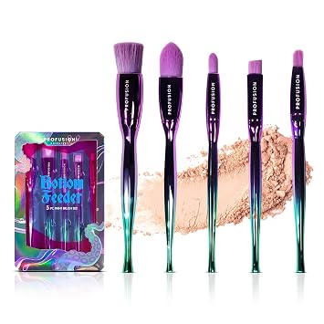 Profusion Cosmetics Sea Witch 5Pc Eye and Face Brush Set is Your Key to Mesmerizing Looks, Exploring Beauty Improvement, and Flawless Look for Stunning Makeup