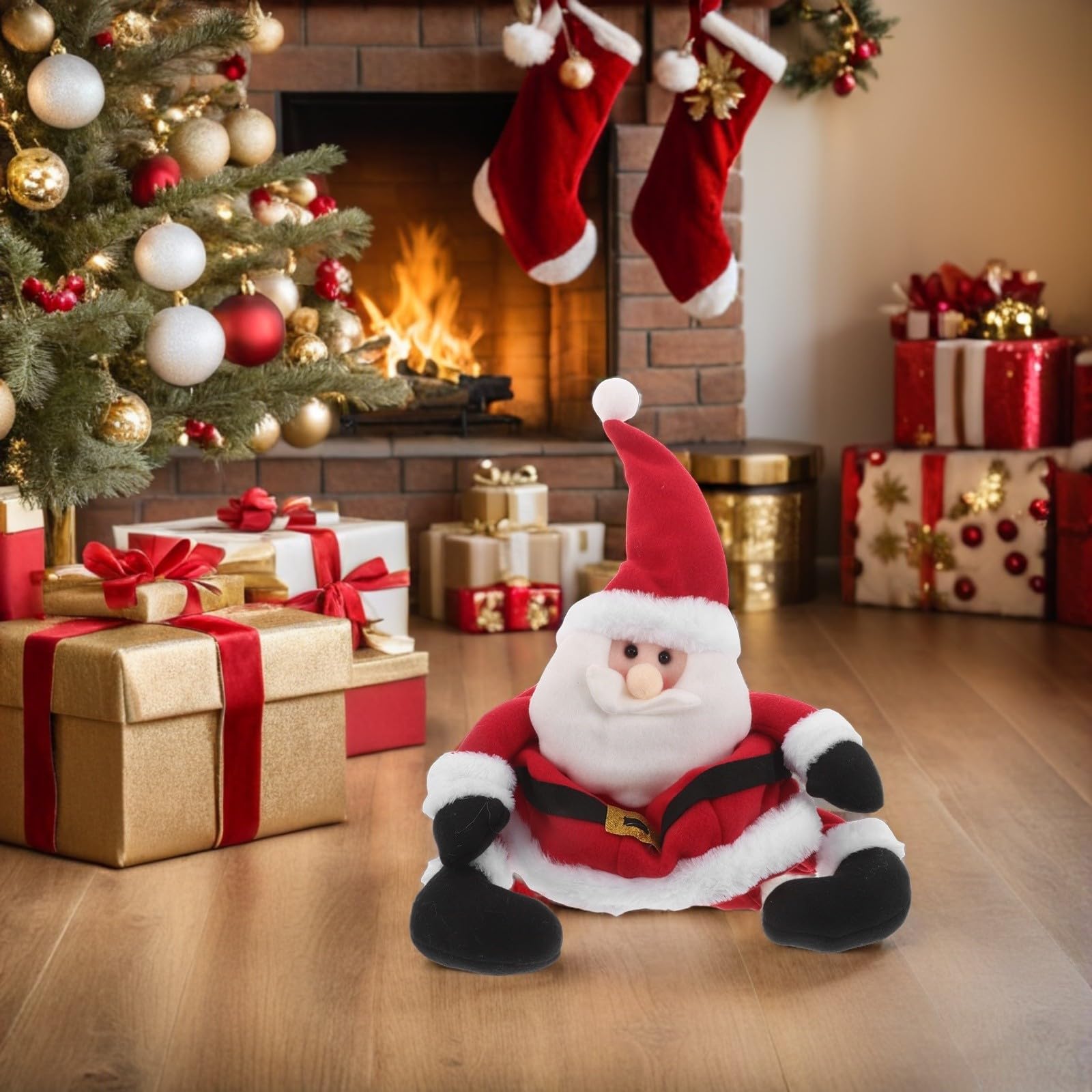 NUOBESTY 3 Stück Lustige Weihnachtsmannmütze mit Langen Beinen für