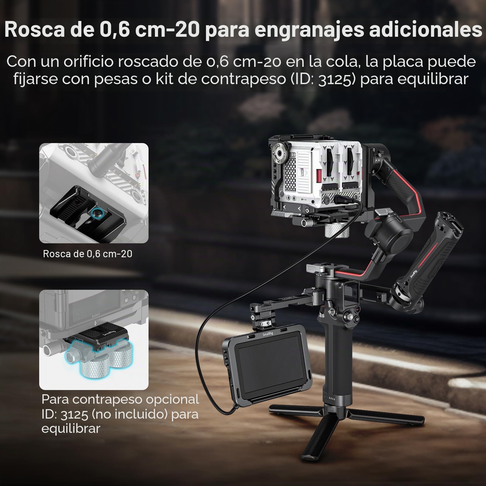 SMALLRIG Placa de Liberación Rápida para MFT-Type Compatible con dji RS 2 / RSC 2 / Ronin-S/RS 3 / RS 3 Pro/RS 4 / RS 4 Pro - 3158B