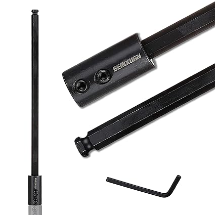 GEINXURN Tools Hole Saw Extension Chuck, 12-Inch x 1/2-Inch