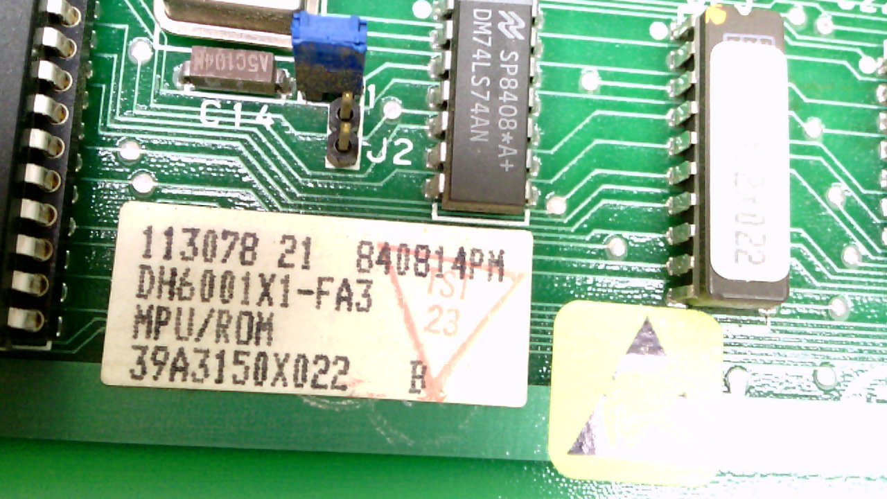 Fisher Rosemount Dh6001x1-Fa3, Mpu/ROM Memory Card 39A3150x022 Dh6001x1-Fa3