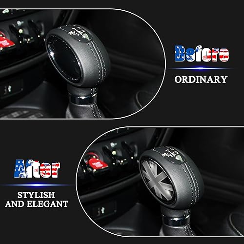 Miniatura 10 de TOMALL Funda para perilla de palanca de cambios de automóvil compatible con Mini CooperCooper S Clubman F54 F56 Hardtop F55 Hardtop 4 puertas