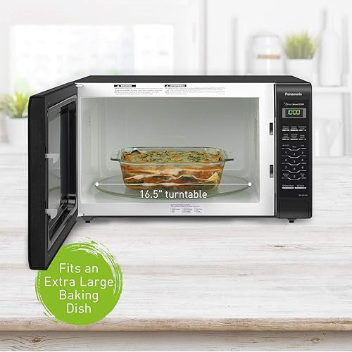Miniatura 7 de Panasonic NN-SN736B Horno de microondas negro de 16 pies cúbicos - con tecnología Inverter para la encimera Para uso encima del mueble de la cocina
