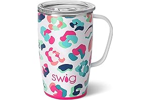 Swig Cups with Handle: Party Animal | 18oz Insulated Travel Mug with Lid